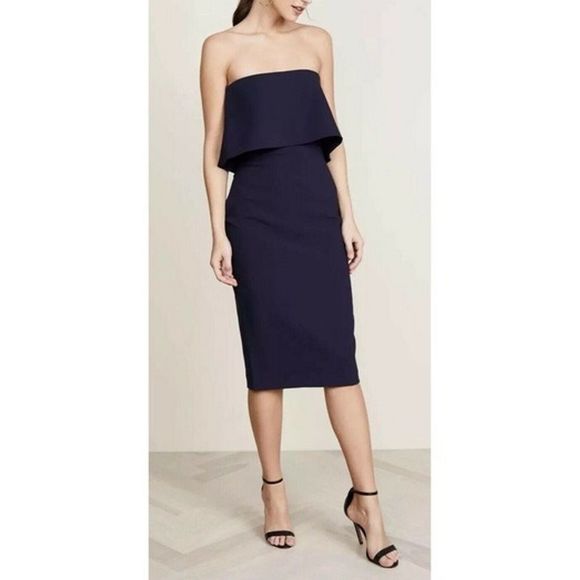 Likely Dresses & Skirts - Likely Driggs Navy Ruffle Sheath Dress